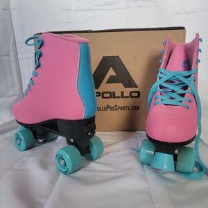 Apollo Pink and Blue Retro Roller Skates